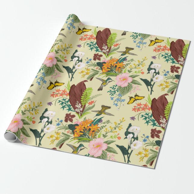 Abstrakt konst, sömlös mönster allover design back presentpapper (Utrullad)