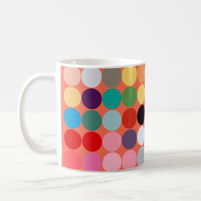 Abstrakt konst struktur. Färgfull struktur. Modern Kaffemugg (Vänster)