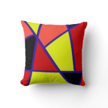 Abstrakt konst svart gul korall minimalism