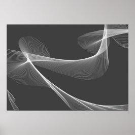 Abstrakt konst - svart och vitt poster