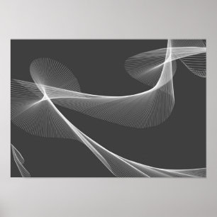 Abstrakt konst - svart och vitt poster