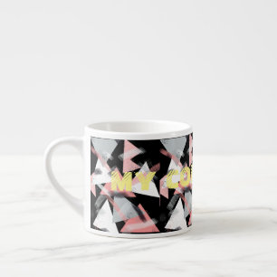 Abstrakt Konst Triangel Pyramid Min Kaffe Mugg Espressomugg