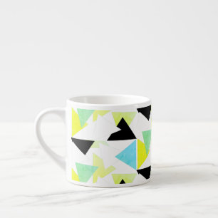 Abstrakt konst Triangel Pyramid Mönster Kaffemugge Espressomugg