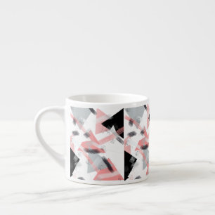 Abstrakt konst triangulär pyramidmönster kaffemugg espressomugg