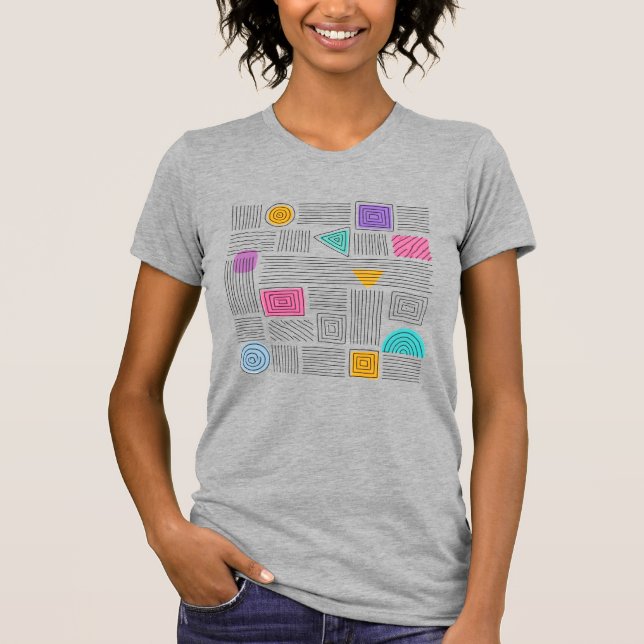 Abstrakt Konst Unikt Äkta Design T-Shirt (Framsida)