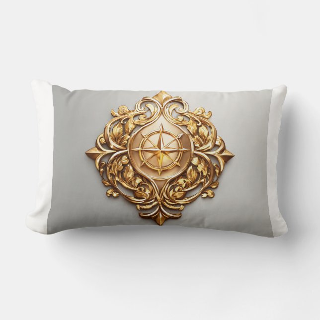 Abstrakt konst vinge logotyp för Pillow Lumbarkudde (Framsida)