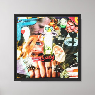 Abstrakt konstbild sträckt canvastryck