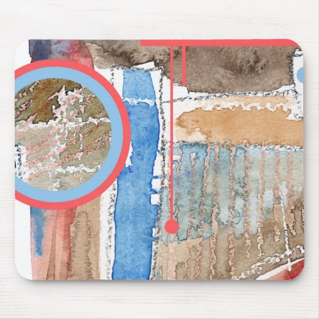 abstrakt konstcollage, blandat massmedia och musmatta (Framsidan)