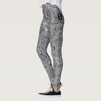 Abstrakt konstdamasker av D.R. Audette Leggings