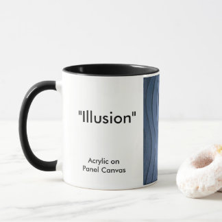 Abstrakt konstdesign "för illusion" - på mugg