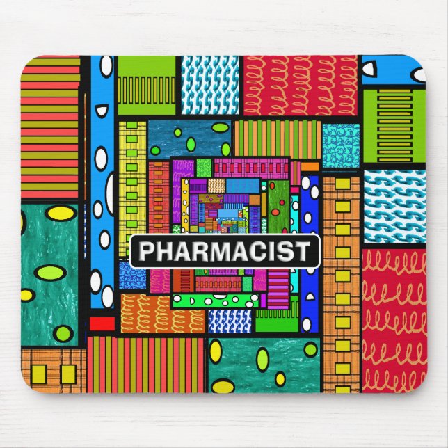 Abstrakt konstgåvor för Pharmacist Musmatta (Framsidan)