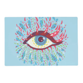 Abstrakt Konstig Blue Psychedelic Öga