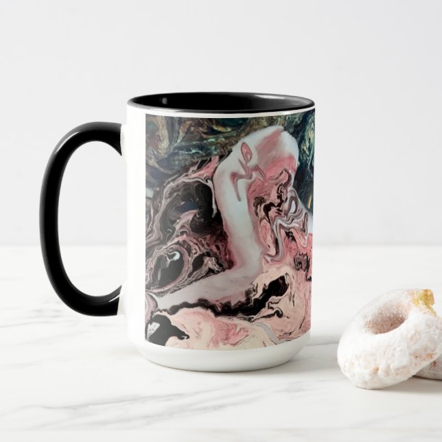 Abstrakt konstkaffemugg mugg (Med munk)