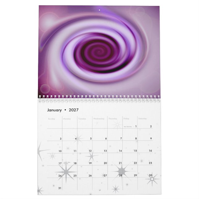 Abstrakt konstkalender kalender (Jan 2027)