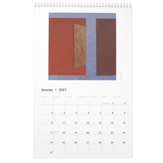 Abstrakt konstkalender kalender (Jan 2027)