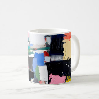 Abstrakt konstkomposition kaffemugg