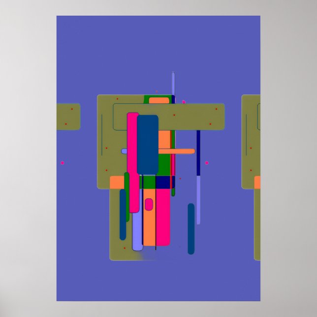 Abstrakt konstkomposition  poster (Framsidan)