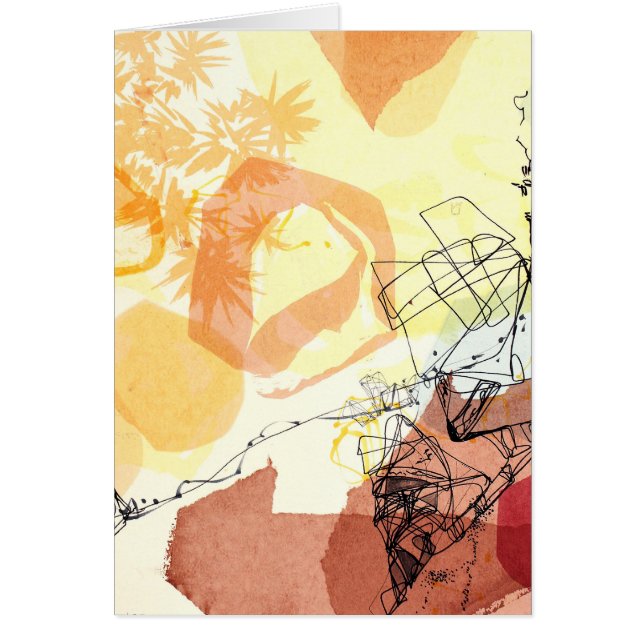 Abstrakt konstkort för nolla hälsningskort (Framsidan)