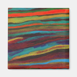Abstrakt konstmagnet för Tapestry #3 Magnet