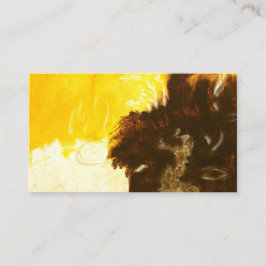 Abstrakt konstmålning dryper Splattersgultbrunt Visitkort