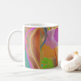 Abstrakt konstmugg kaffemugg