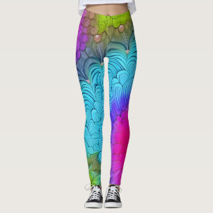Abstrakt konstnärer vackra balkar leggings