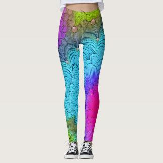 Abstrakt konstnärer vackra balkar leggings