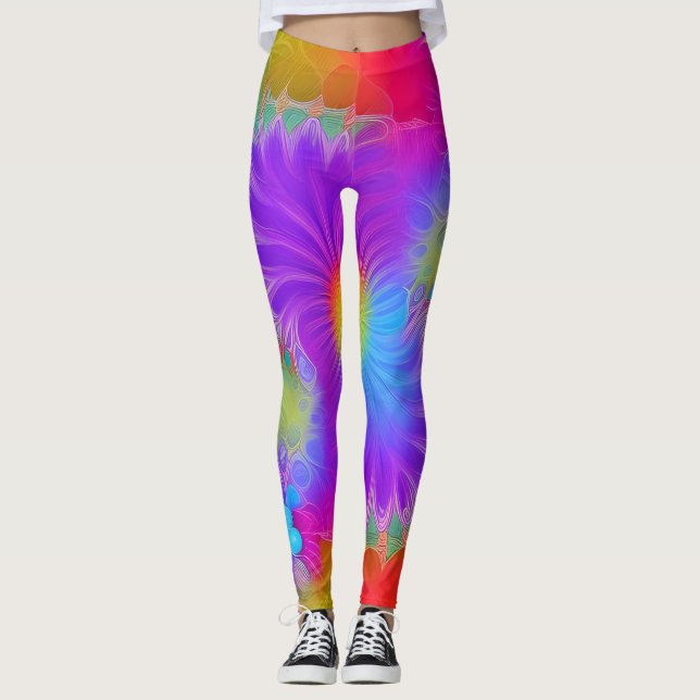Abstrakt konstnärer vackra balkar leggings (Framsida)