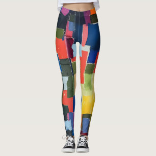 Abstrakt konstnärer vackra balkar leggings