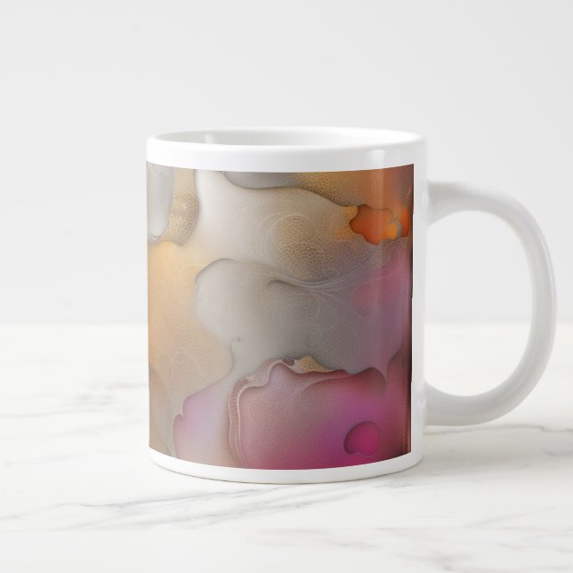 Abstrakt Konstnärlig brant kaffe eller latte Mugg Jumbo Mugg (Höger)