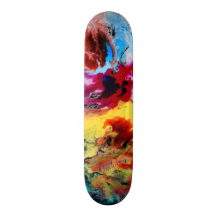 Abstrakt Konstnärlig Färgrik Mini Skateboard Bräda 18,5 Cm