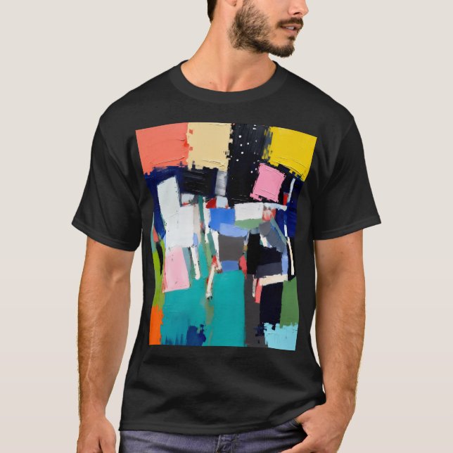 Abstrakt konstnärlig komposition  t shirt (Framsida)