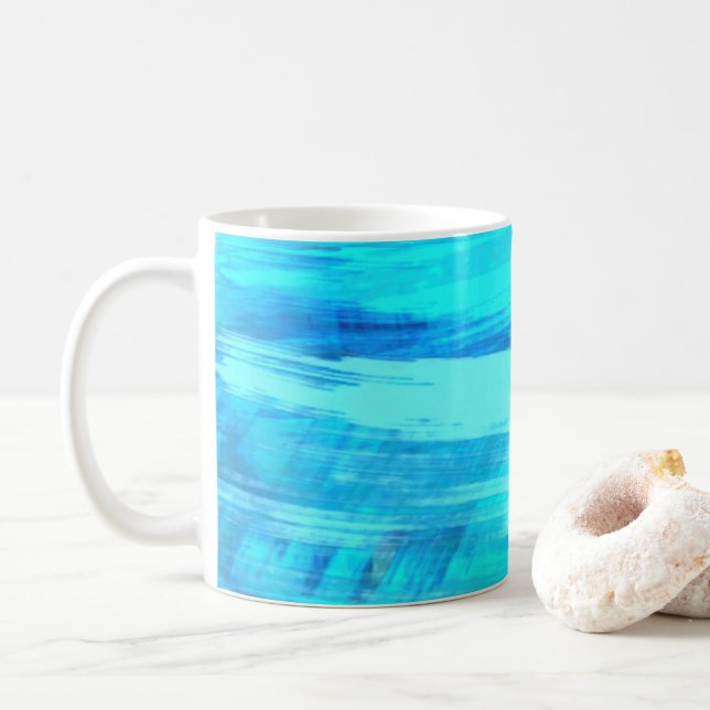 Abstrakt konstpenseldrag Kaffe Mugg (Med munk)
