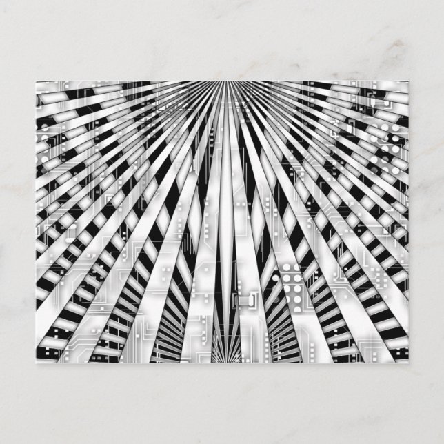 Abstrakt: Konstruktion för kretsar och solsprängni Vykort (Framsida)