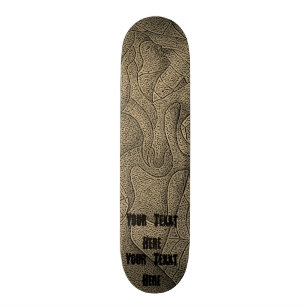 abstrakt konstsepia som poserar unik retro design old school skateboard bräda 21,6 cm