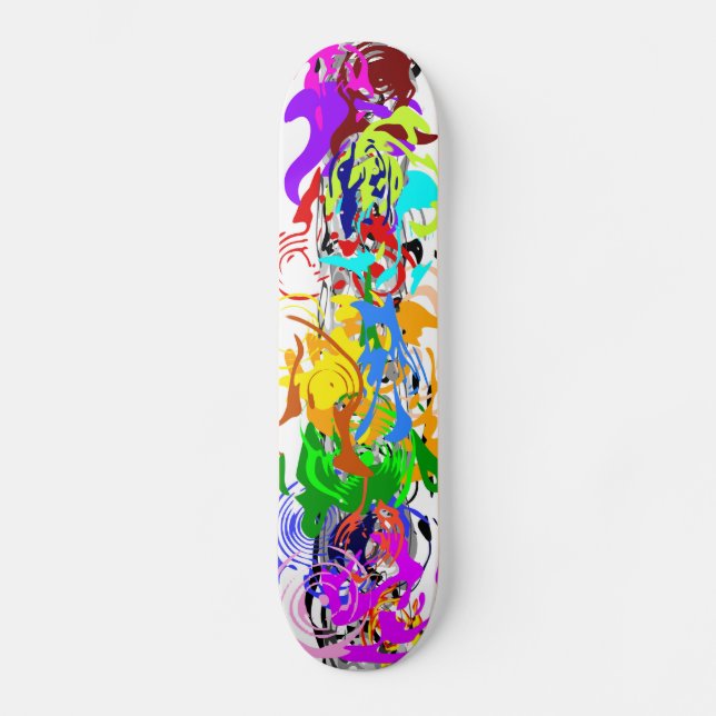 Abstrakt konstSkateboard Old School Skateboard Bräda 18 Cm (Framsida)
