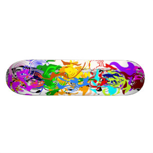 Abstrakt konstSkateboard Old School Skateboard Bräda 18 Cm