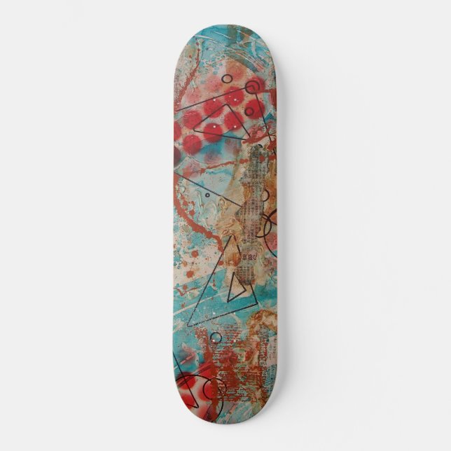 Abstrakt konstSkateboarddäck Old School Skateboard Bräda 21,6 Cm (Framsida)
