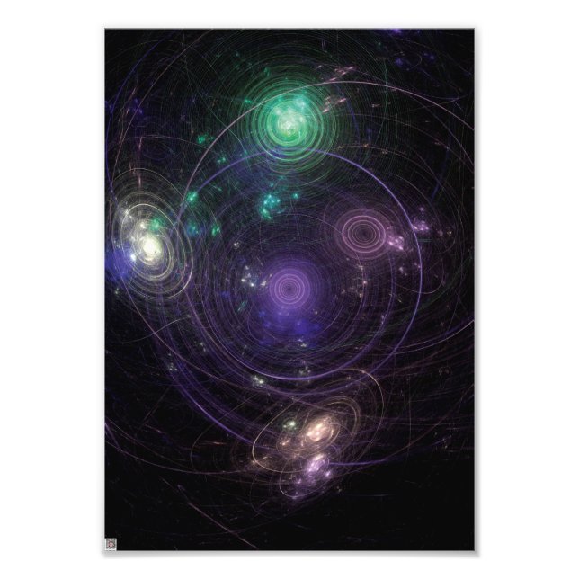 Abstrakt konstuniversum fototryck (Framsidan)