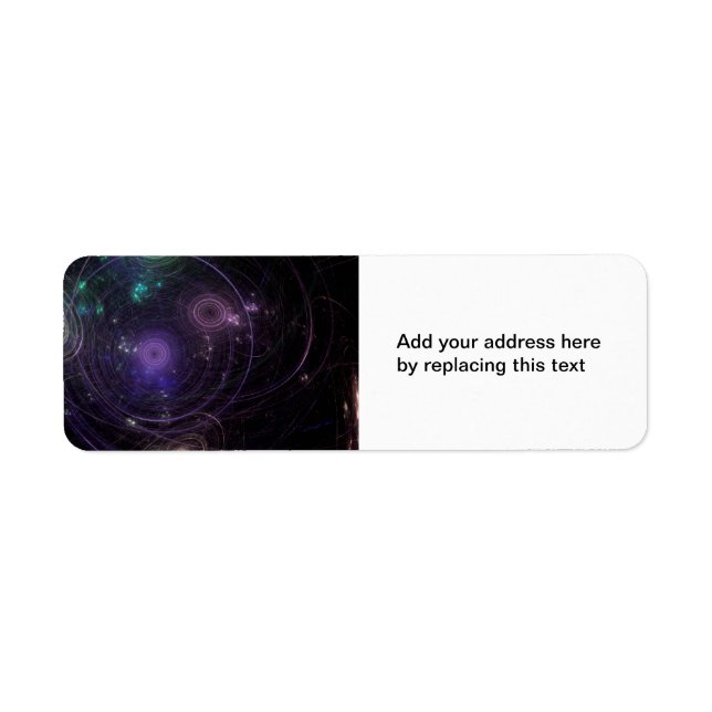 Abstrakt konstuniversum returadress etikett (Framsidan)