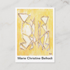 Abstrakt konstvisitkortar - liten tackkort visitkort