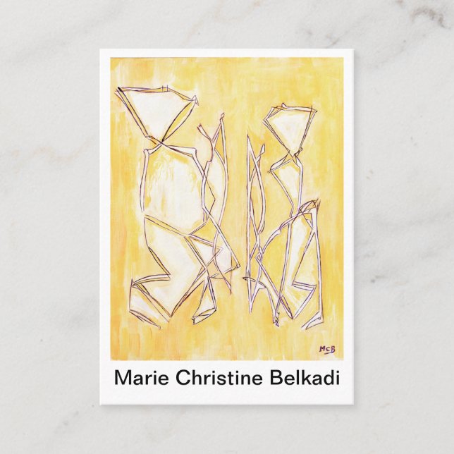 Abstrakt konstvisitkortar - liten tackkort visitkort (Framsida)