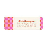 Abstrakt kontroll rosa orange dusch returadress