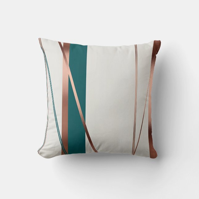 Abstrakt koppar med överdrag av kalkskydd kudde (Framsida)