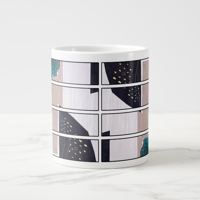 Abstrakt koppdesign jumbo mugg (Framsidan)