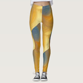 abstrakt kor pub zigzag linjer art leggings