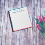 Abstrakt korallblått gräns anteckningsblock<br><div class="desc">Anteckningsblock för korallblått gräns i övertoning av abstrakt. Personlig Stationery. Lägg till ditt namn.</div>