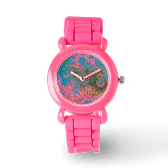 Abstrakt korallkonst armbandsur (Framsida)