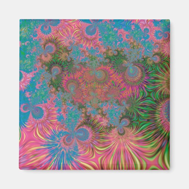 Abstrakt korallkonst magnet (Framsidan)
