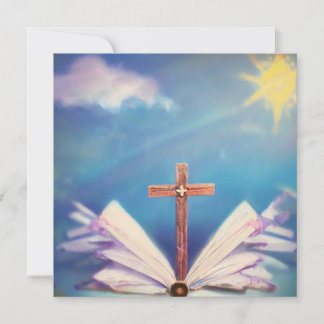 Abstrakt kors & Bibel Inbjudningar